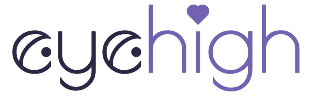 eyehigh logo text only 2 colour dark purple launch