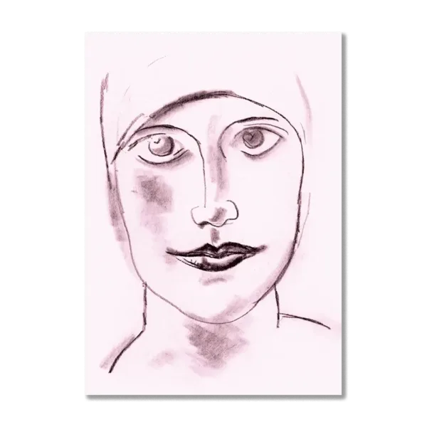 WA33P01O Womans Head Portrait