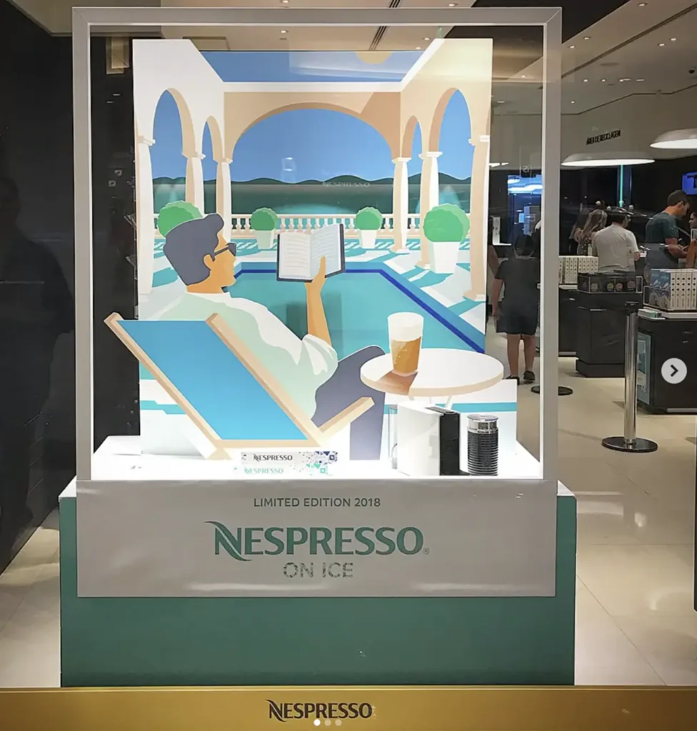 coffee retail showcase display