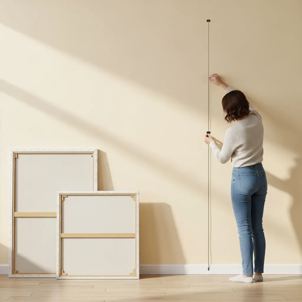 Hanging wall art using eyehigh hang kit step 1